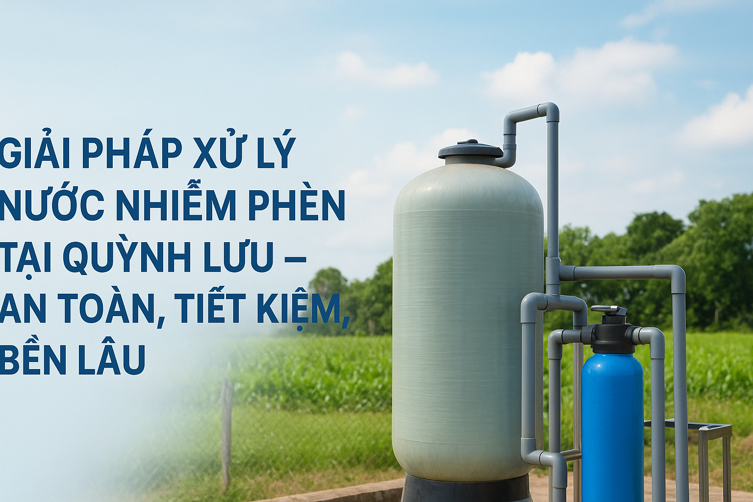 Giải pháp xử lý nước nhiễm phèn tại Quỳnh Lưu – An toàn, tiết kiệm, bền lâu