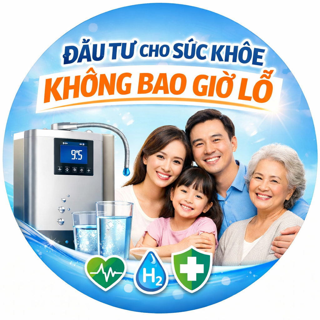 Đầu tư cho sức khỏe không bao giờ lỗ - một chiếc máy lọc nước kiềm cả nhà dùng nước sạch mỗi ngày