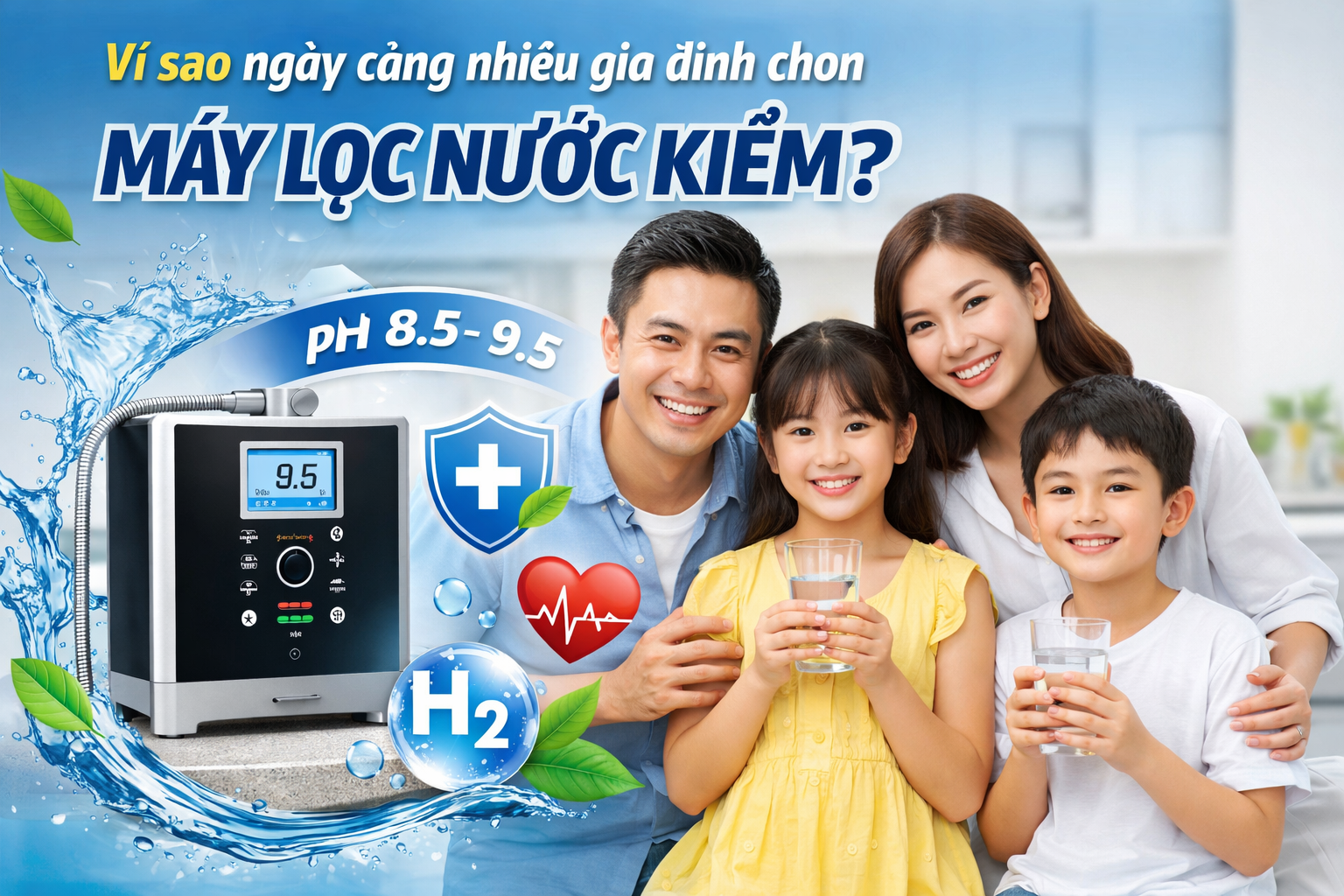 Vì sao ngày càng nhiều gia đình chọn máy lọc nước kiềm?