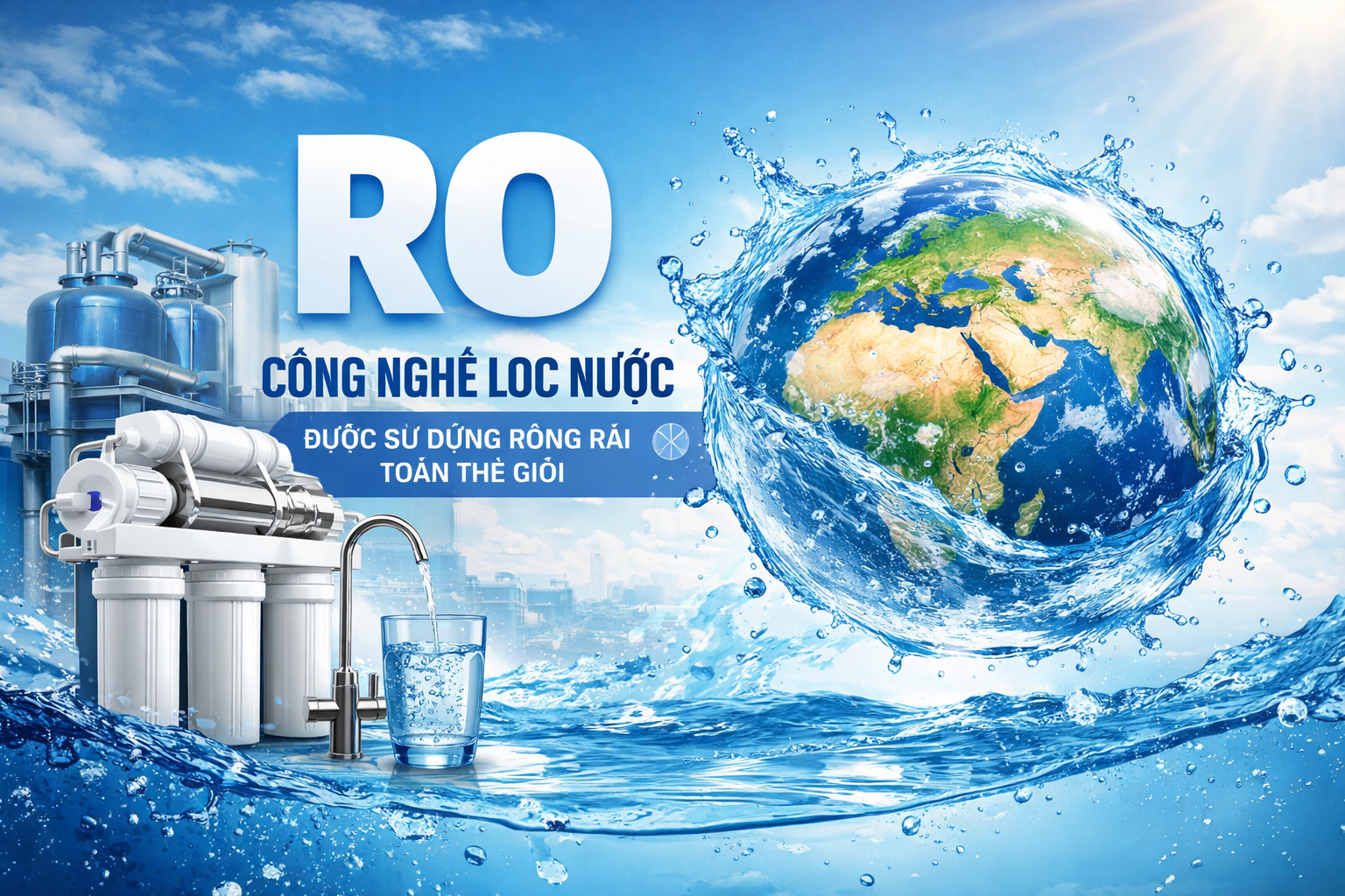 RO – công nghệ lọc nước được sử dụng rộng rãi trên toàn thế giới