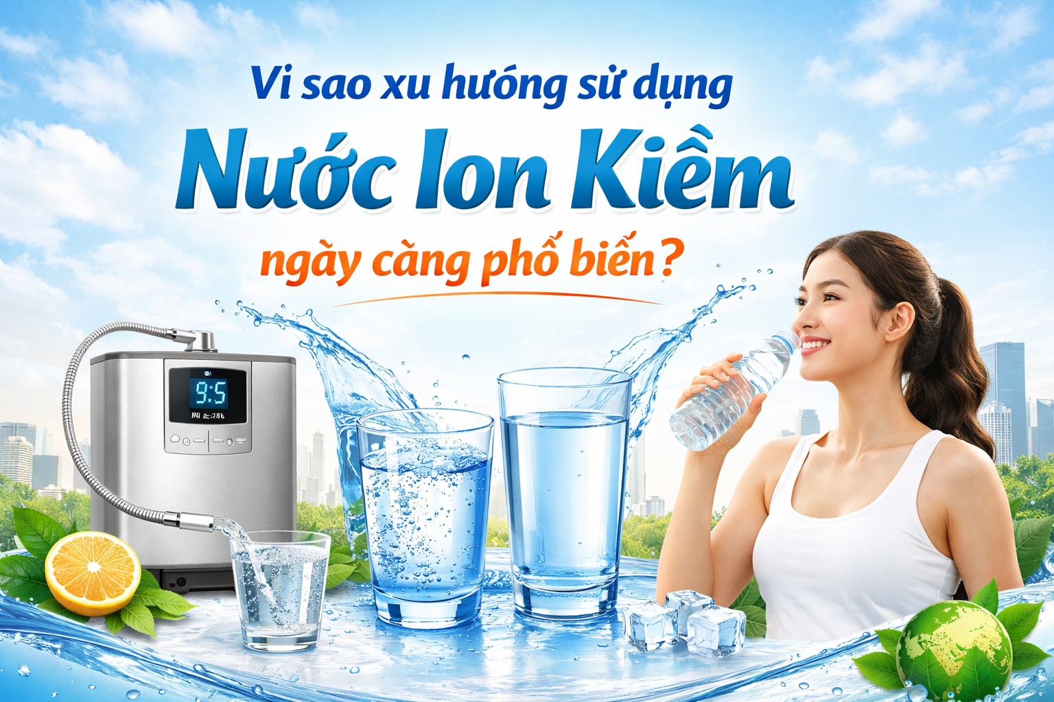 Vì sao xu hướng sử dụng nước ion kiềm ngày càng phổ biến?