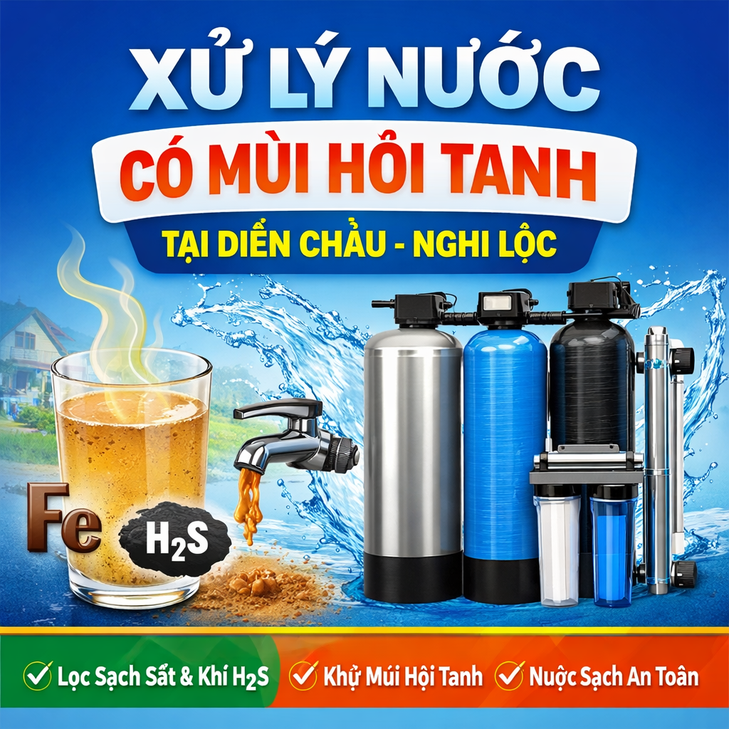 Xử Lý Nước Có Mùi Hôi Tanh Tại Diễn Châu, Nghi Lộc – Giải Pháp Hiệu Quả Cho Mọi Gia Đình
