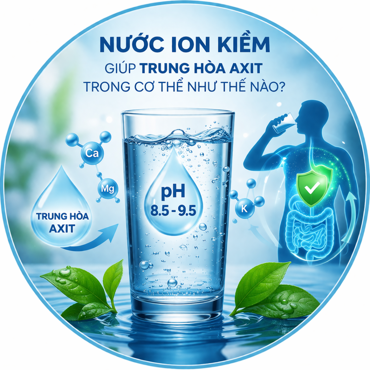 Nước ion kiềm giúp trung hòa axit trong cơ thể như thế nào?
