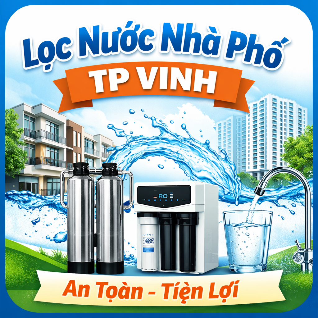 Giải pháp lọc nước phù hợp cho nhà phố, nhà ống tại TP Vinh và khu dân cư đông đúc