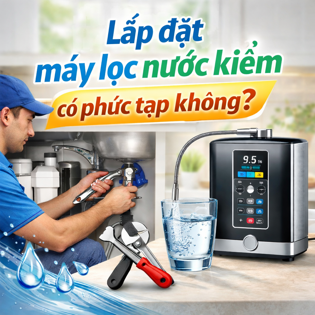 Máy lọc nước kiềm lắp đặt có khó không?