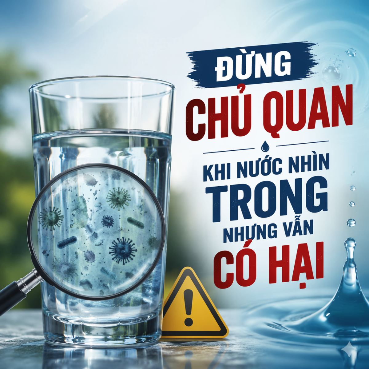 Đừng chủ quan khi nước nhìn trong nhưng vẫn có hại. Biện pháp xử lý