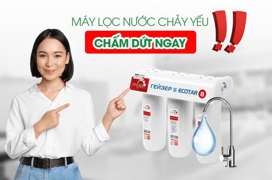 Vì sao máy lọc nước chảy yếu? Hướng dẫn cách khắc phục nhanh